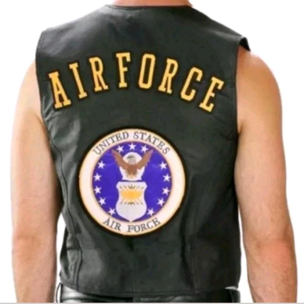 Air Force Motorcycle Vest 5XL Bikers Leather